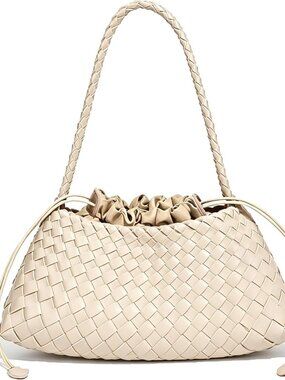 Woven Shoulder Bags for Women Vintage Tote Purse Slouchy Woven Hobo Bags Braided